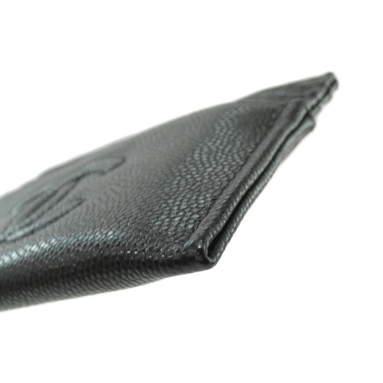 Chanel Card Case Card Holders Black — view 3