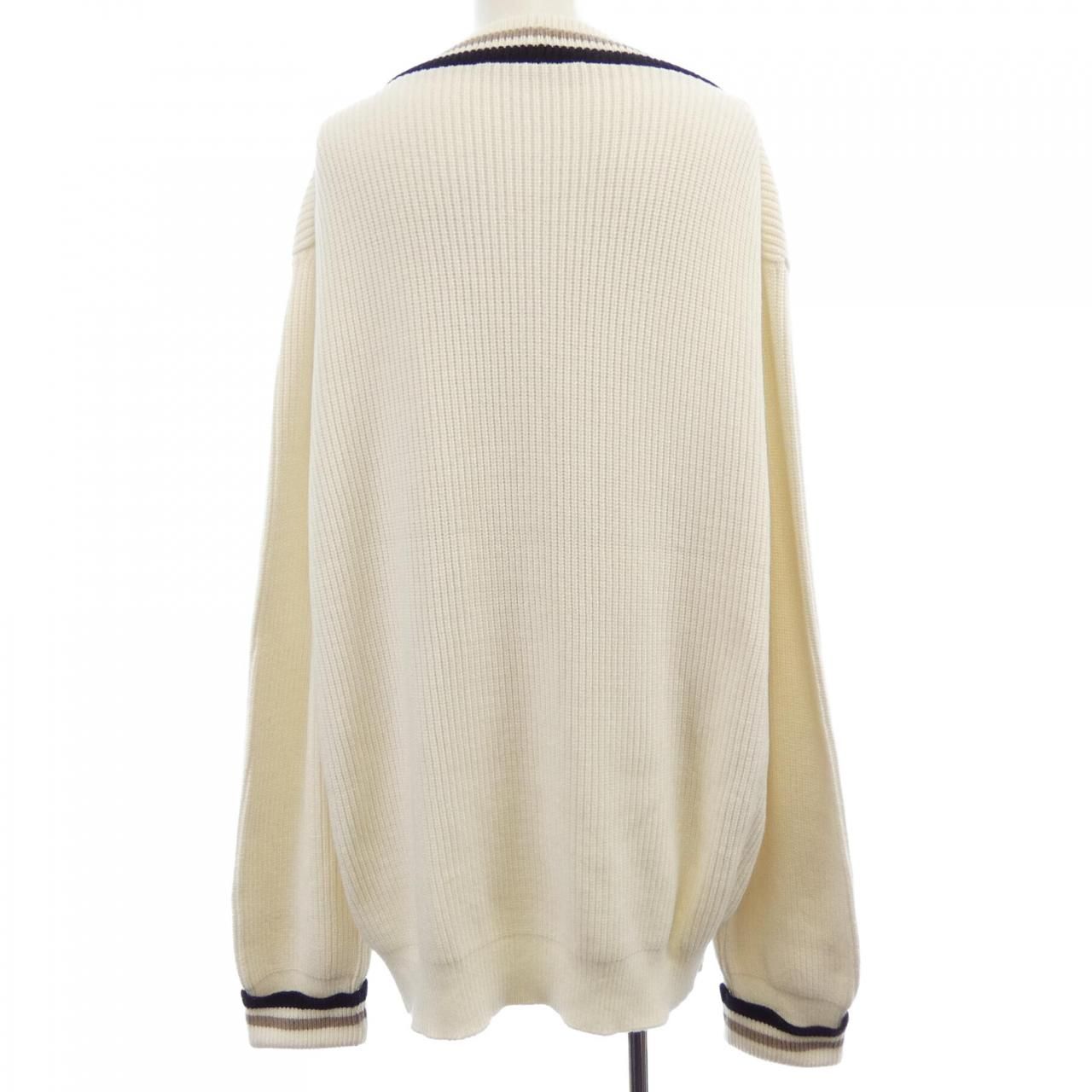 Louis Vuitton Oversize V-neck Signature Pullover Knit Sweater — view 2