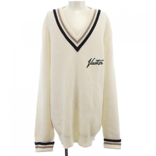 Louis Vuitton Oversize V-neck Signature Pullover Knit Sweater