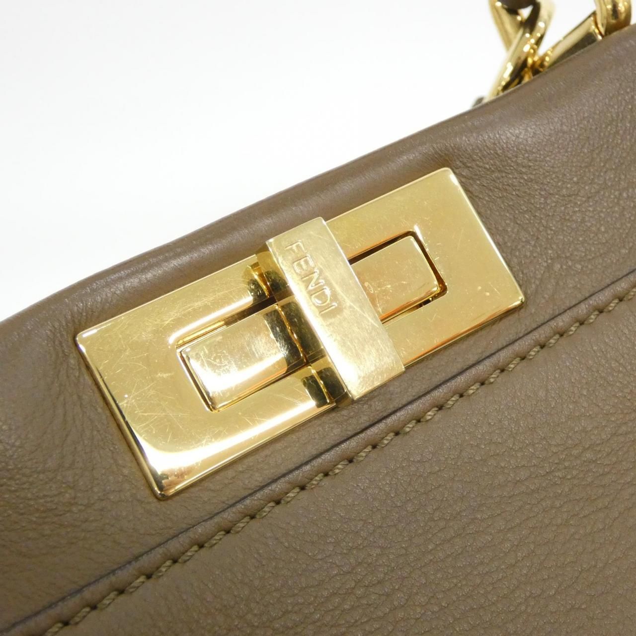 Fendi Peekaboo Bag Handbag Gold — view 3