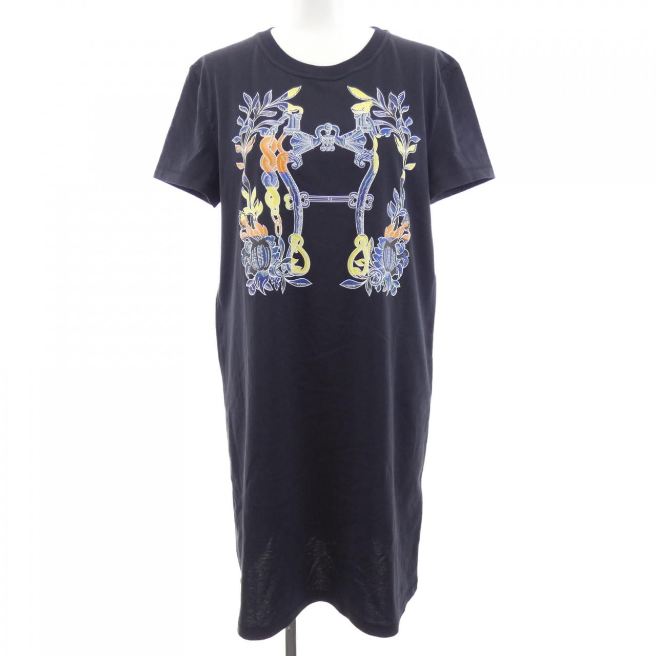 Hermes Cartouche Della Cavalleria Cut Dress