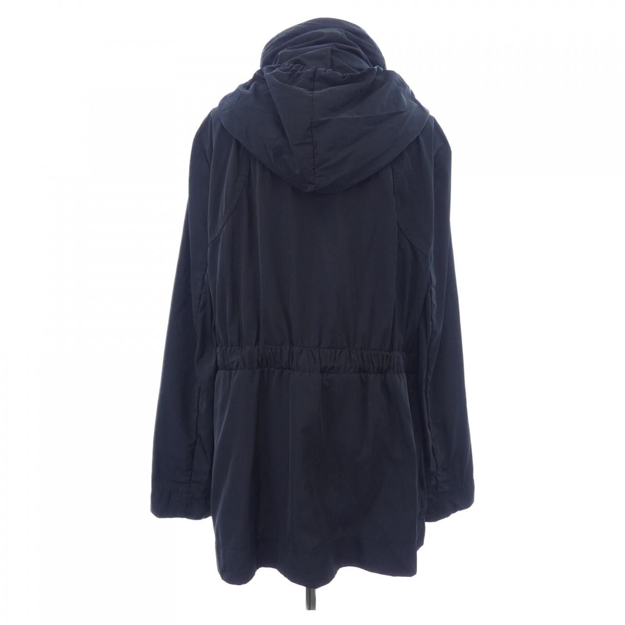 Moncler Ocre Coat Navy — view 2