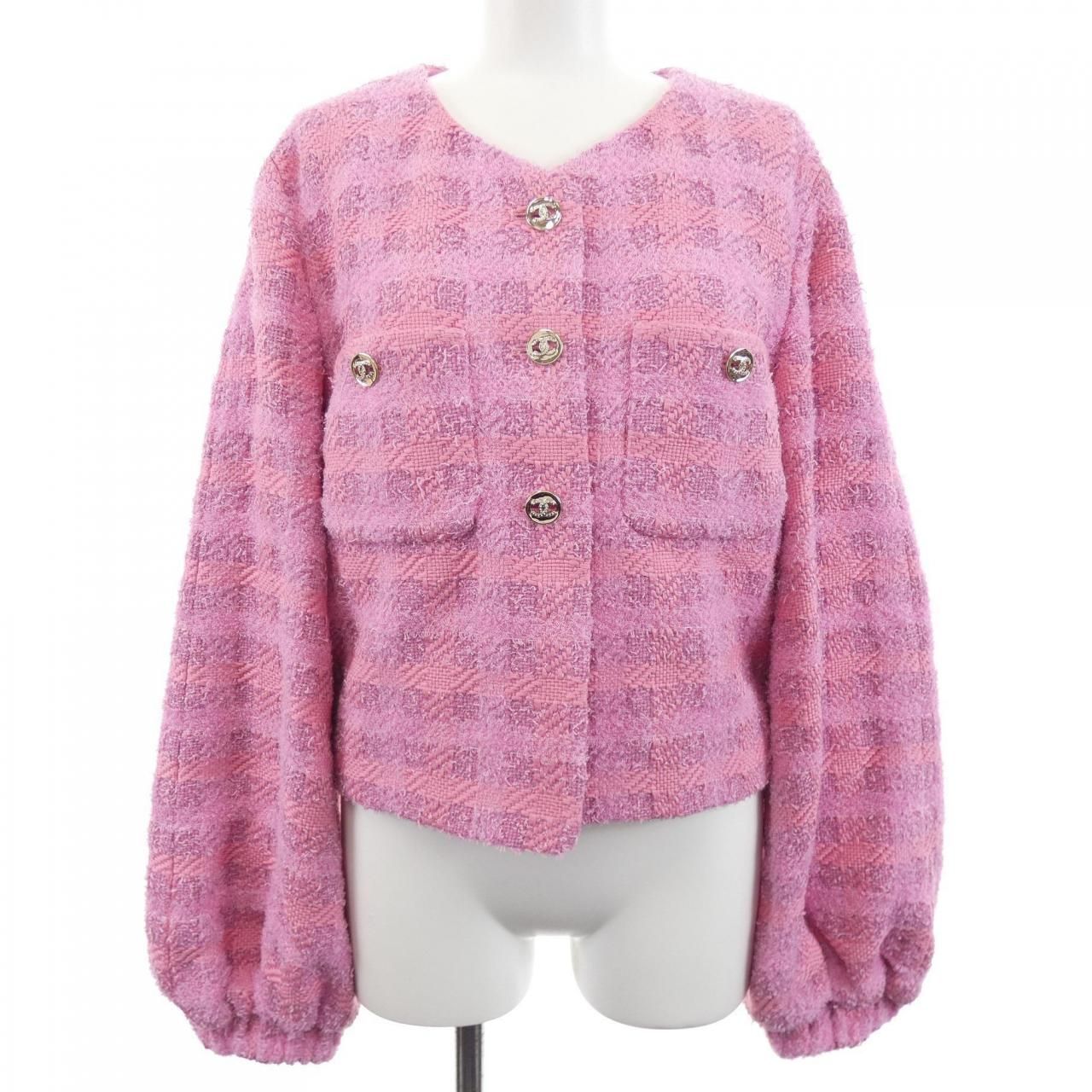 Chanel Collarless Jacket Pink