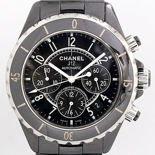 Chanel Chronograph Automatic Winding Black Dial Watch