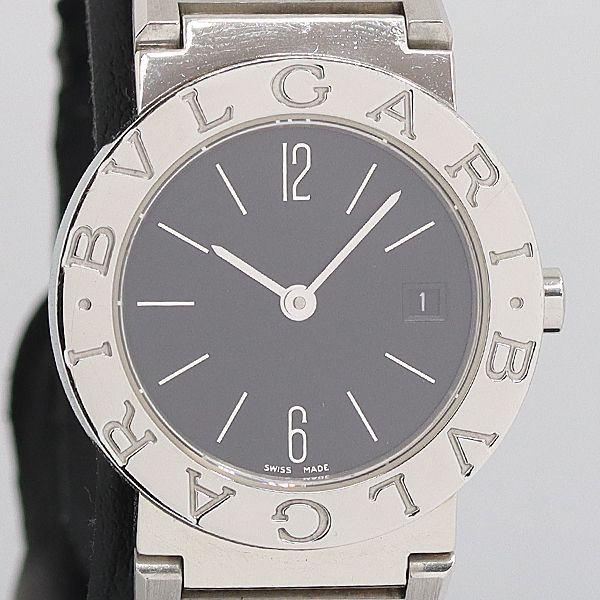 Bvlgari Quartz Black Dial Date Watch