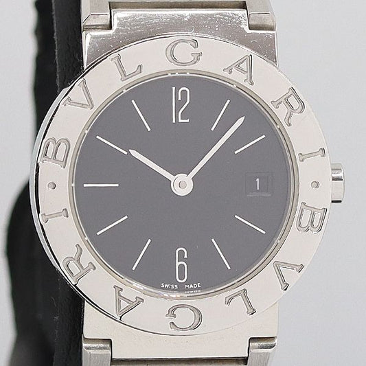 Bvlgari Quartz Black Dial Date Watch