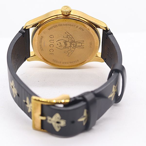 Gucci Timeless Bee 126.4 Quartz Black Dial Watch — view 4
