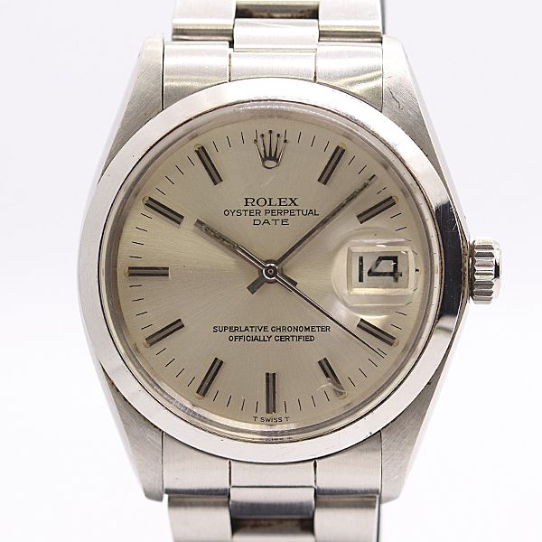 Rolex Oyster Perpetual Date Automatic Winding Silver Dial Watch