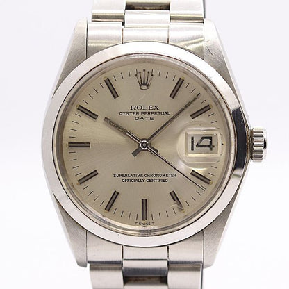 Rolex Oyster Perpetual Date Automatic Winding Silver Dial Watch