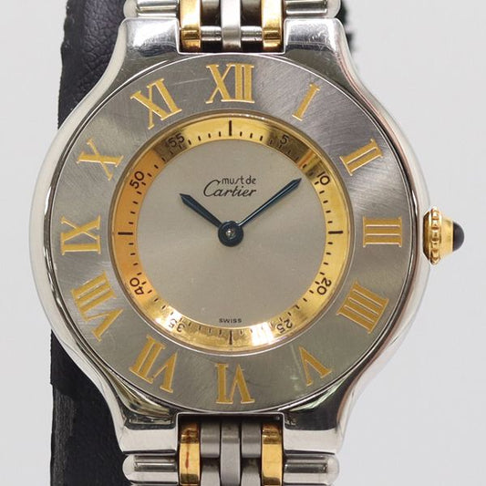 Cartier Must 21 Quartz Gray Gold Dial Watch