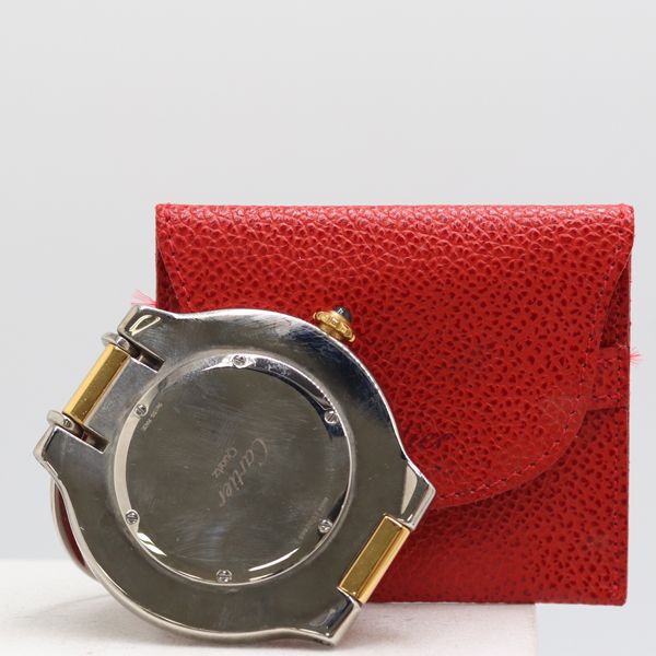 Cartier Must 21 Anniversary Limited to Travel Clock Quartz Ivory Dial — view 4