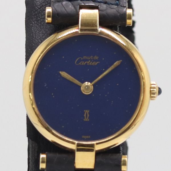 Cartier Must Vendome 18 Quartz Blue Dial Watch