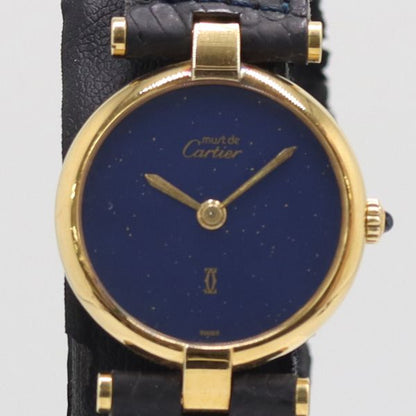 Cartier Must Vendome 18 Quartz Blue Dial Watch