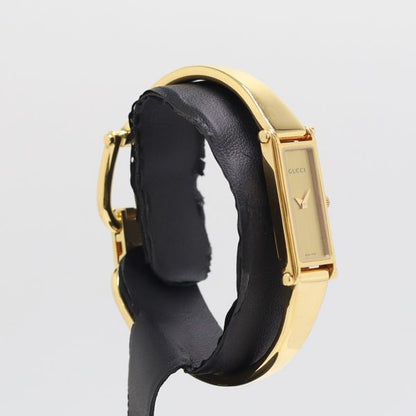 Gucci Quartz Bangle Watch Gold Dial — view 2