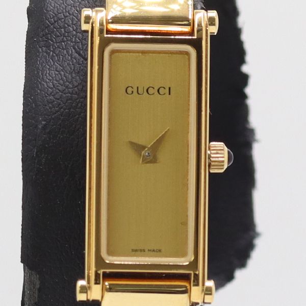 Gucci Quartz Bangle Watch Gold Dial