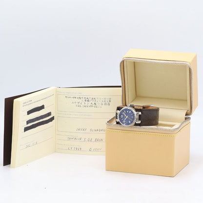 Louis Vuitton And Tambour Quartz Date Brown Dial Watch — view 5