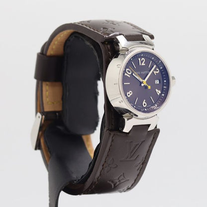 Louis Vuitton And Tambour Quartz Date Brown Dial Watch — view 2