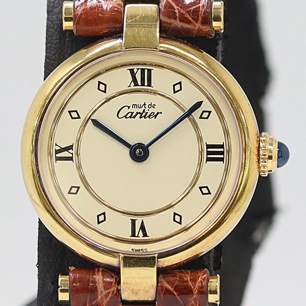 Cartier Guaranteed and in Must Vendome Quartz Ivory Dial Watch