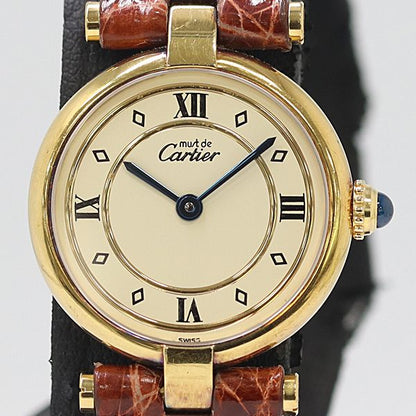 Cartier Guaranteed and in Must Vendome Quartz Ivory Dial Watch