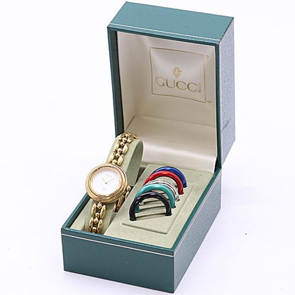 Gucci Change Bezel 11 12 Quartz White Dial Watch