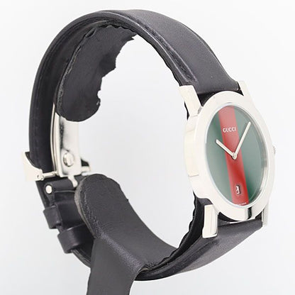 Gucci Quartz Date Red Green Dial Watch — view 2