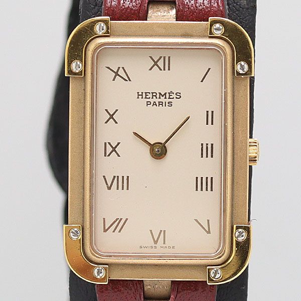 Hermes Croajour Quartz Ivory Dial Watch