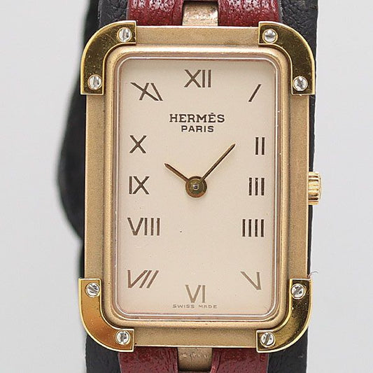 Hermes Croajour Quartz Ivory Dial Watch