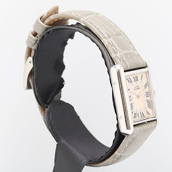 Cartier Must Tank SM Quartz Pink Dial Watch — view 2