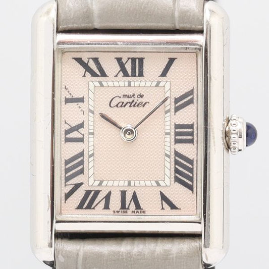 Cartier Must Tank SM Quartz Pink Dial Watch