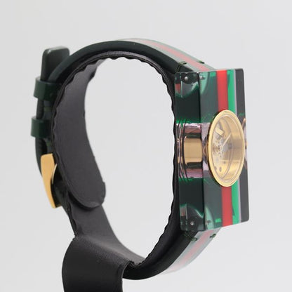 Gucci Vintage Web 143.5 Quartz Plexiglas Skeleton Dial Watch — view 2