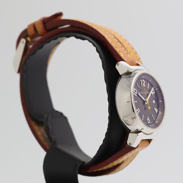 Louis Vuitton Tambour Quartz Date Brown Dial Watch — view 2