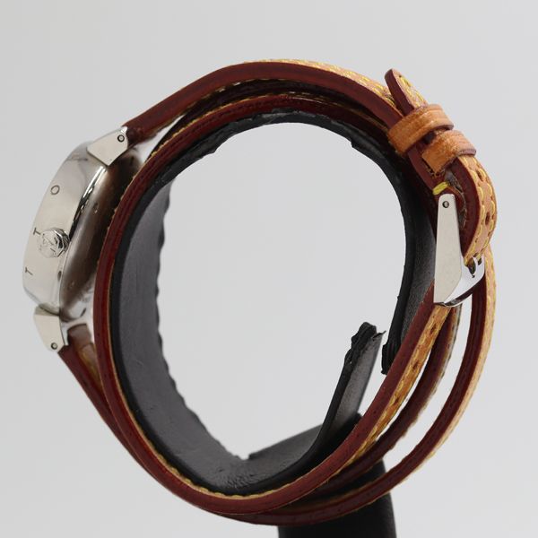 Louis Vuitton Tambour Quartz Date Brown Dial Watch — view 3