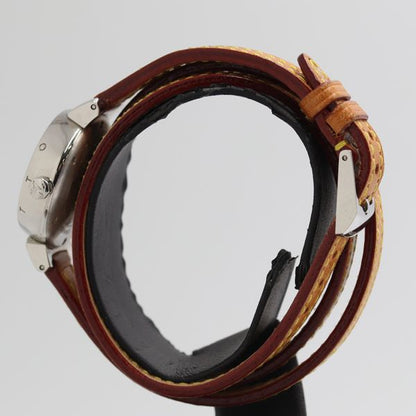 Louis Vuitton Tambour Quartz Date Brown Dial Watch — view 3