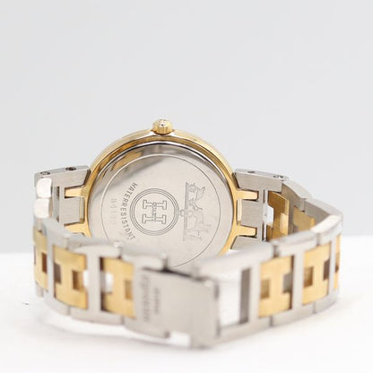 Hermes Clipper Qz Date Logo Bracelet Beige Dial Watch — view 4