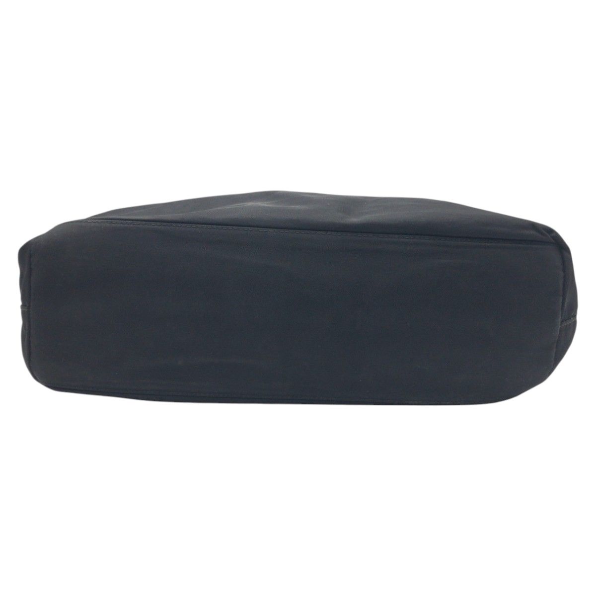 Prada Tessuto Triangle Logo Black Nylon Plastic Handle Tote — view 9