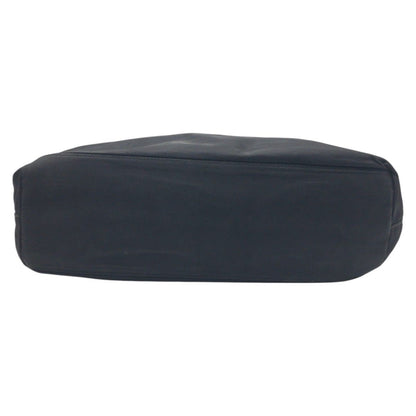 Prada Tessuto Triangle Logo Black Nylon Plastic Handle Tote — view 9