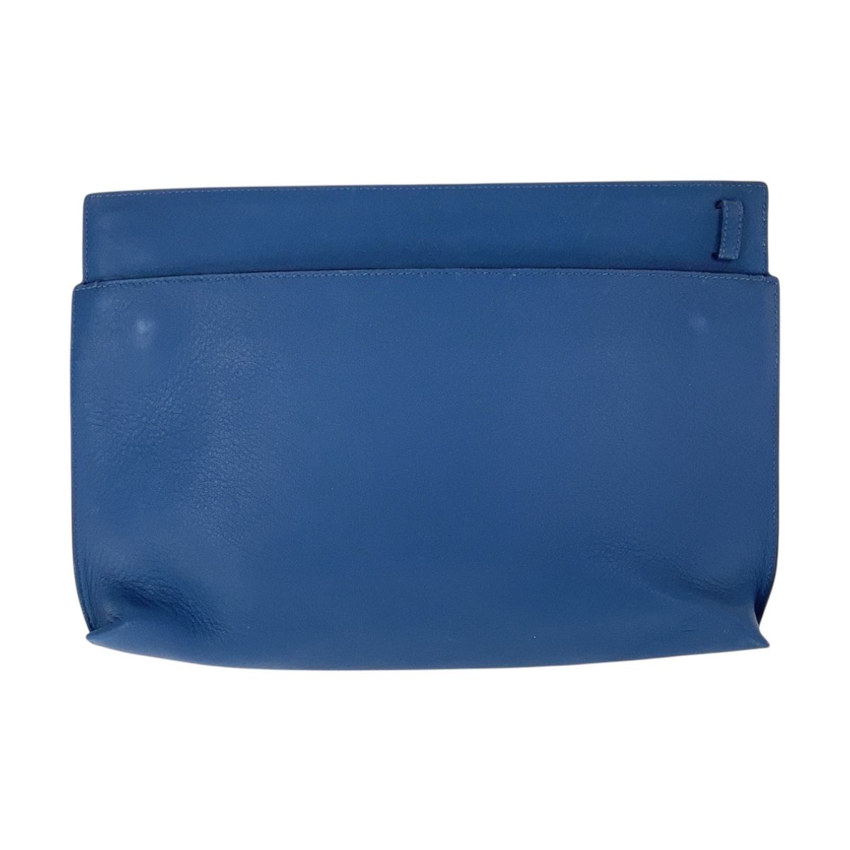 Loewe T Pouch Blue White Silver Leather Clutch — view 2