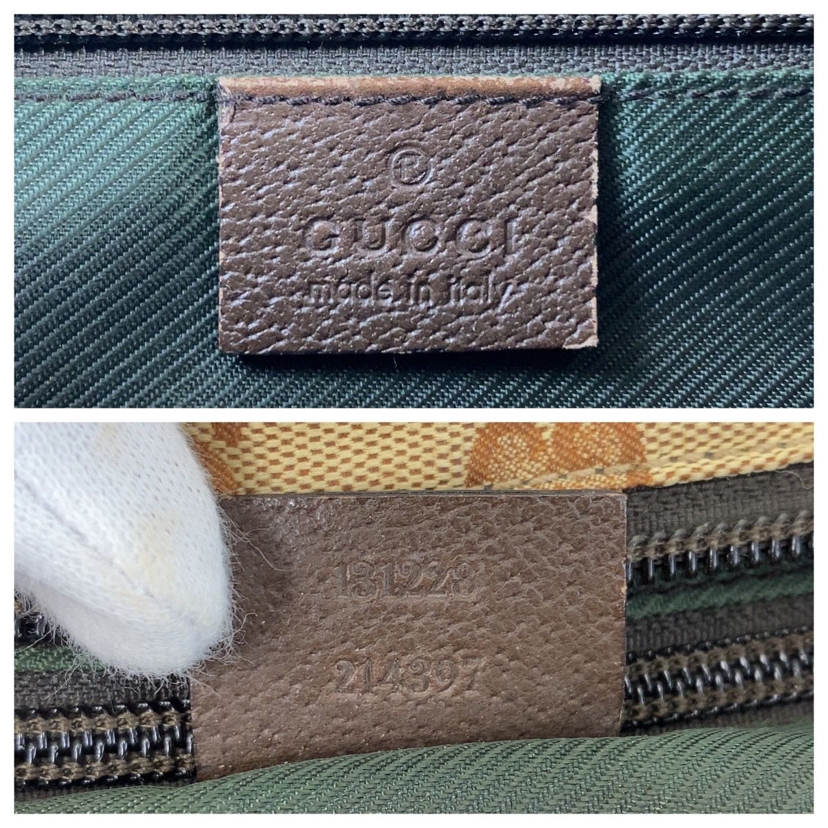 Gucci Sherry Line Beige Brown GG Canvas Leather Tote — view 4
