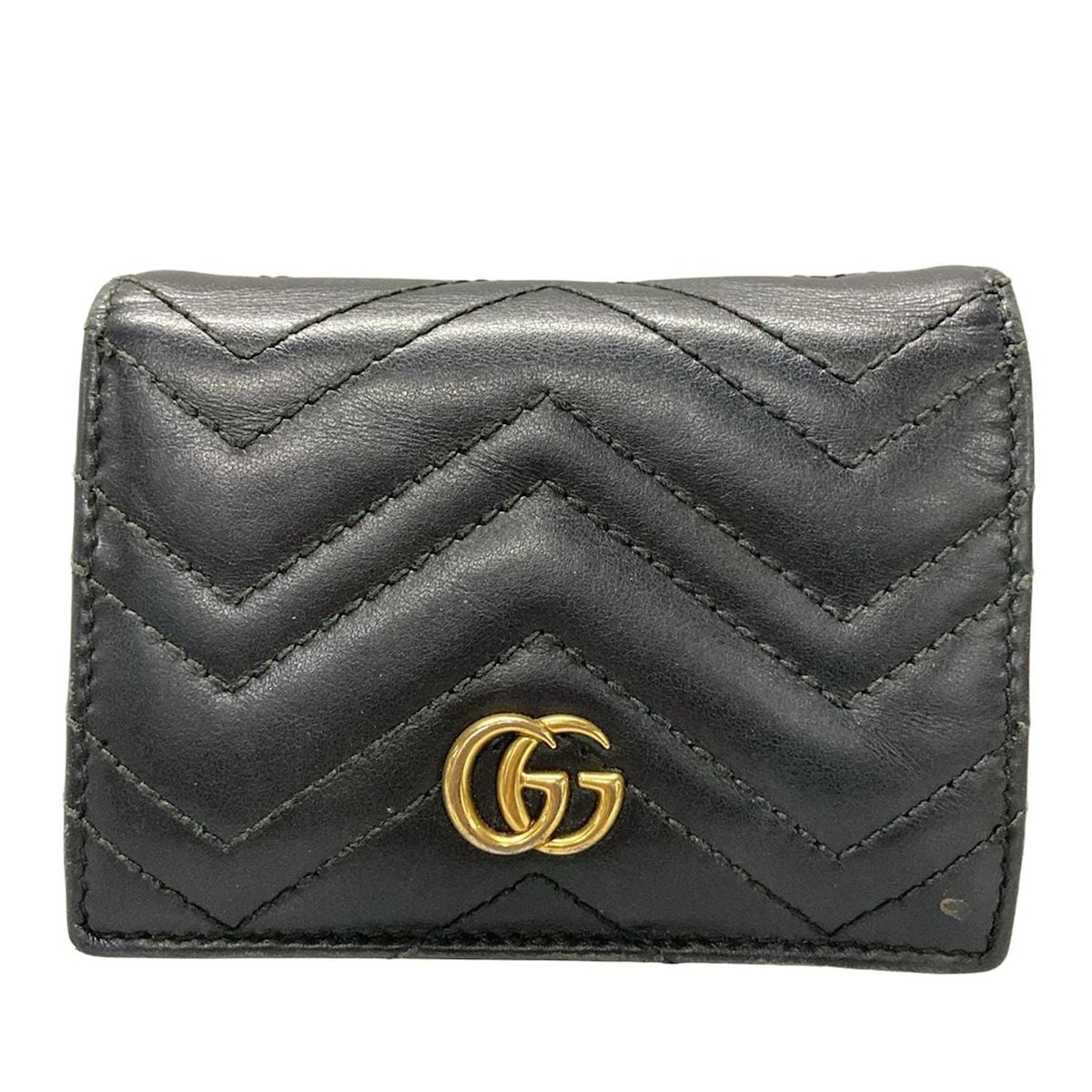 Gucci Coin Case GG Marmont Black Leather