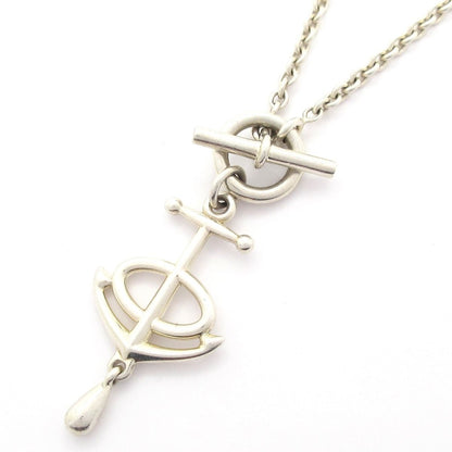 Hermes Necklace Grand Largechaine D'ancre Silver Ankari