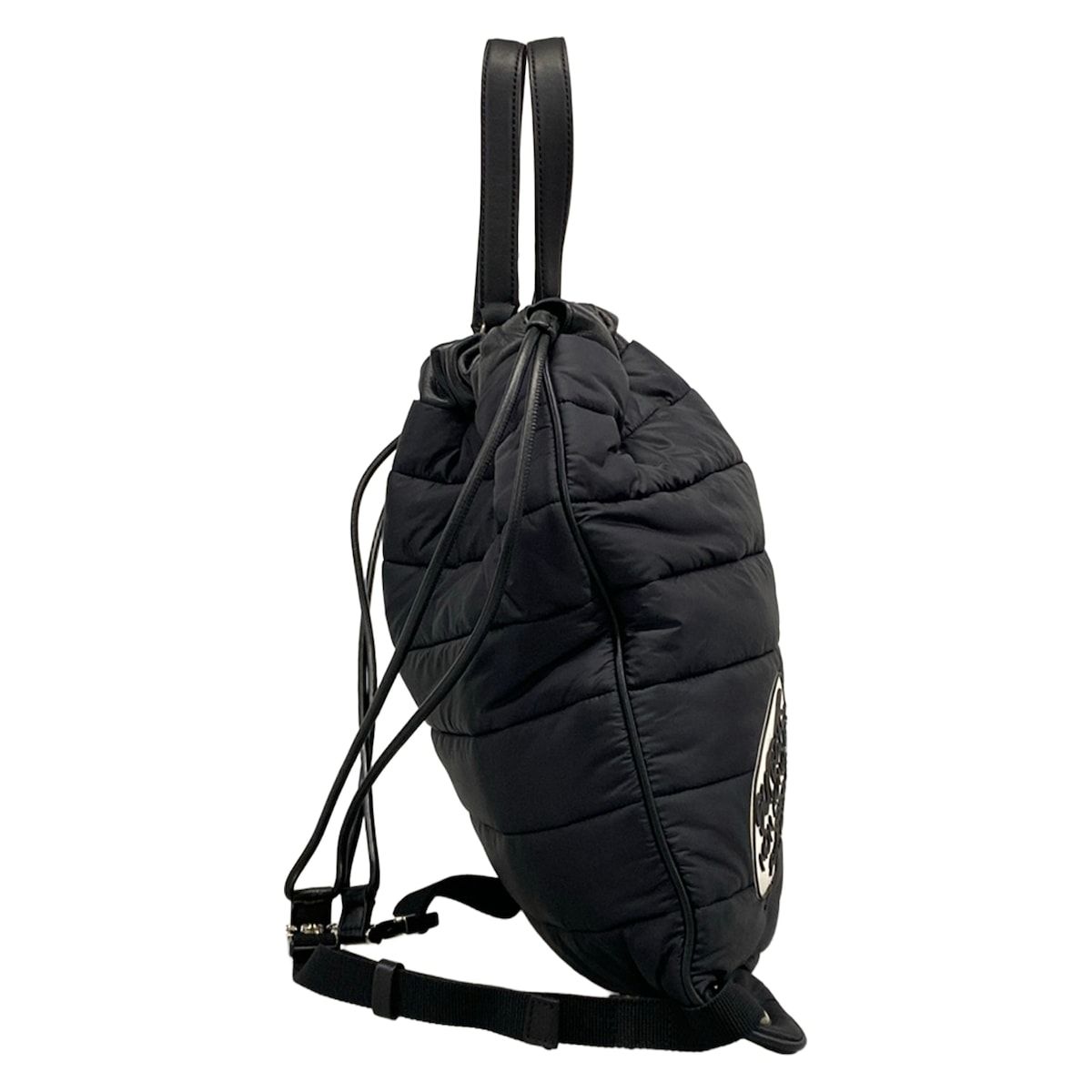 Moncler Backpack Kinly GM Black White Leather — view 2
