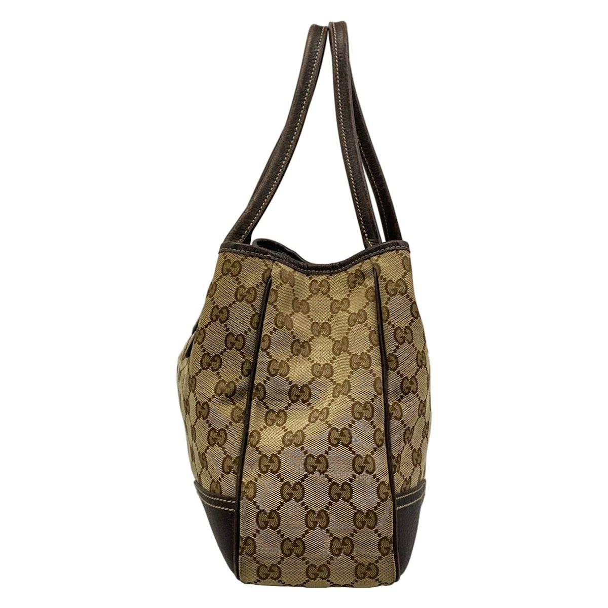 Gucci Tote Prince Beige Dark Brown Multi Leather — view 4
