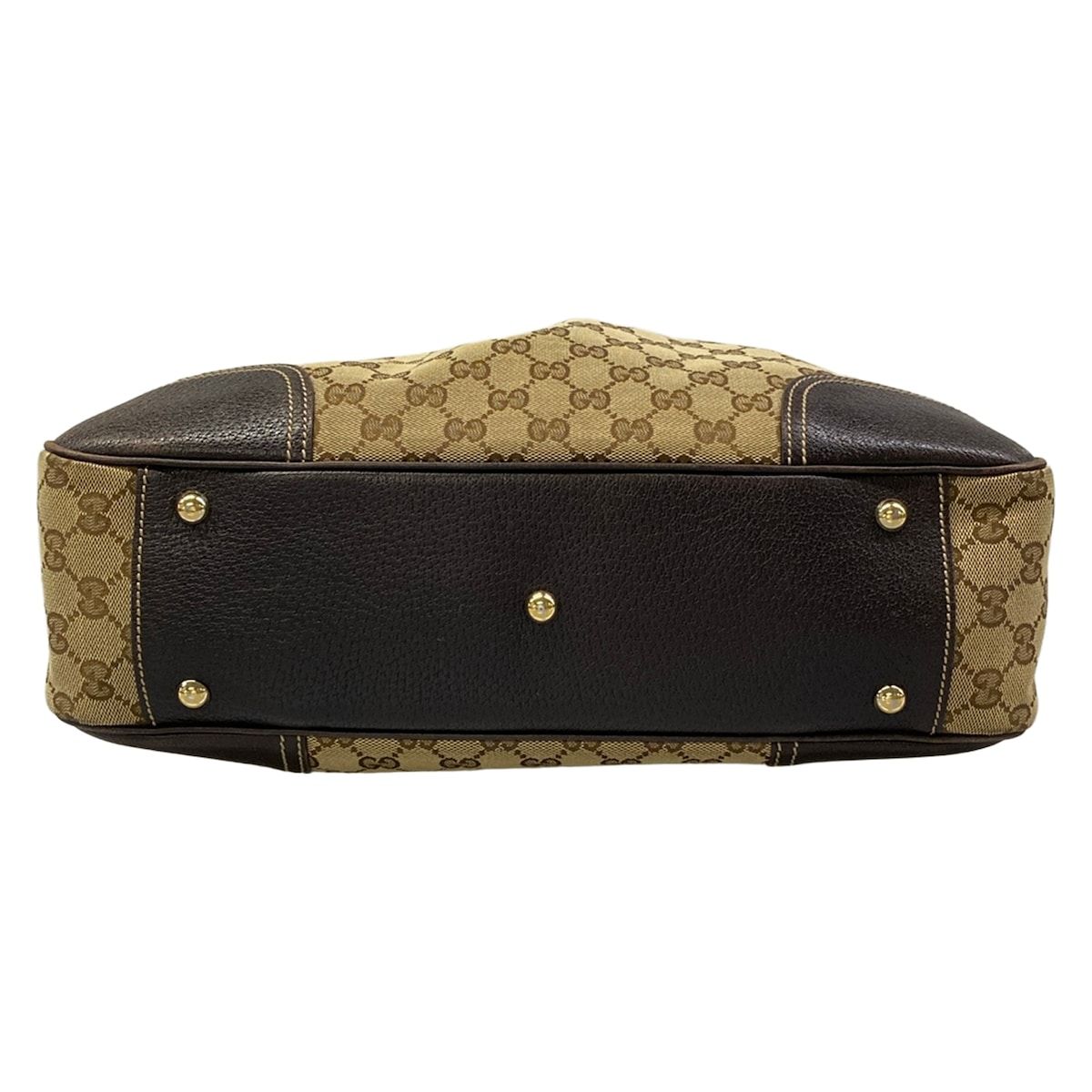 Gucci Tote Prince Beige Dark Brown Multi Leather — view 5