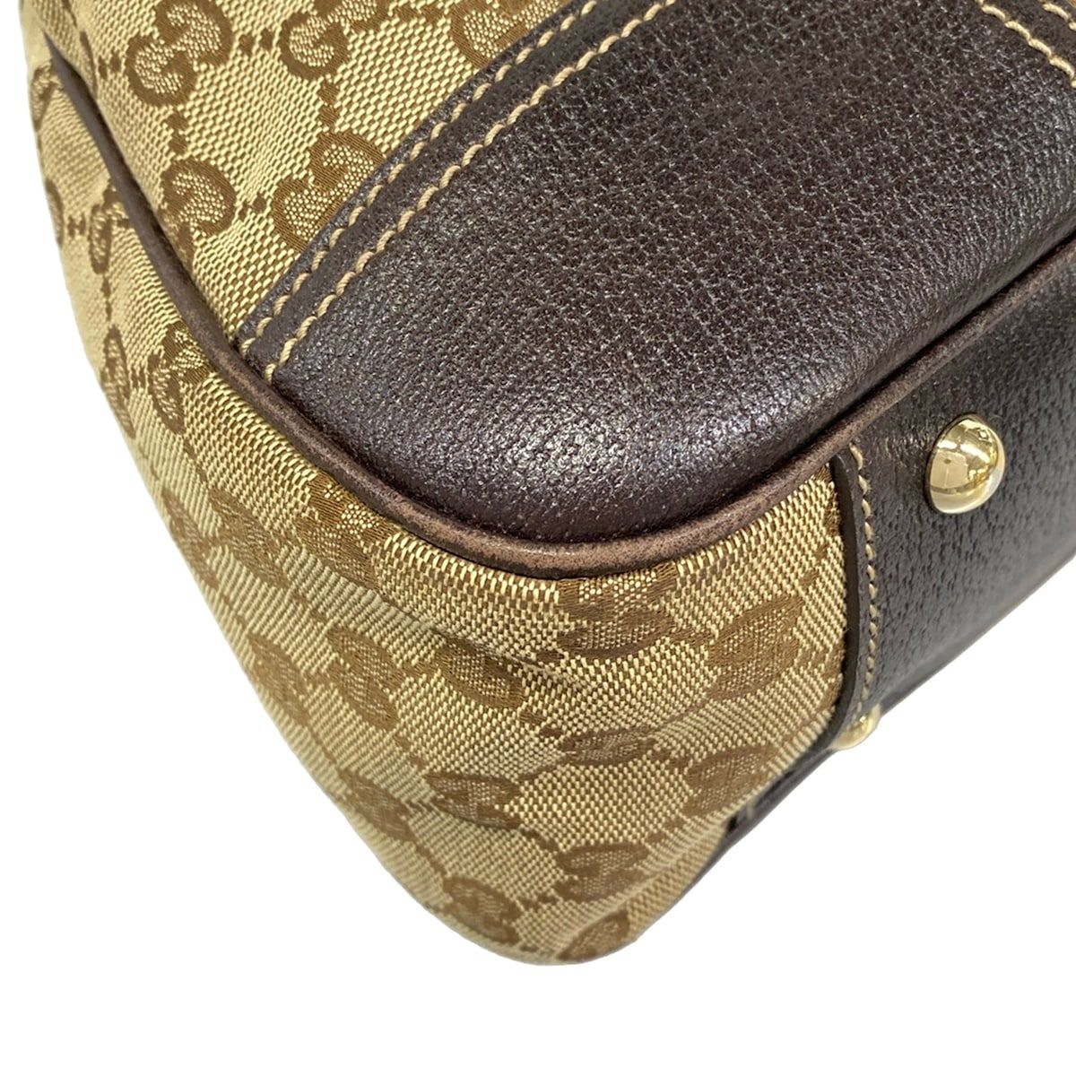 Gucci Tote Prince Beige Dark Brown Multi Leather — view 6