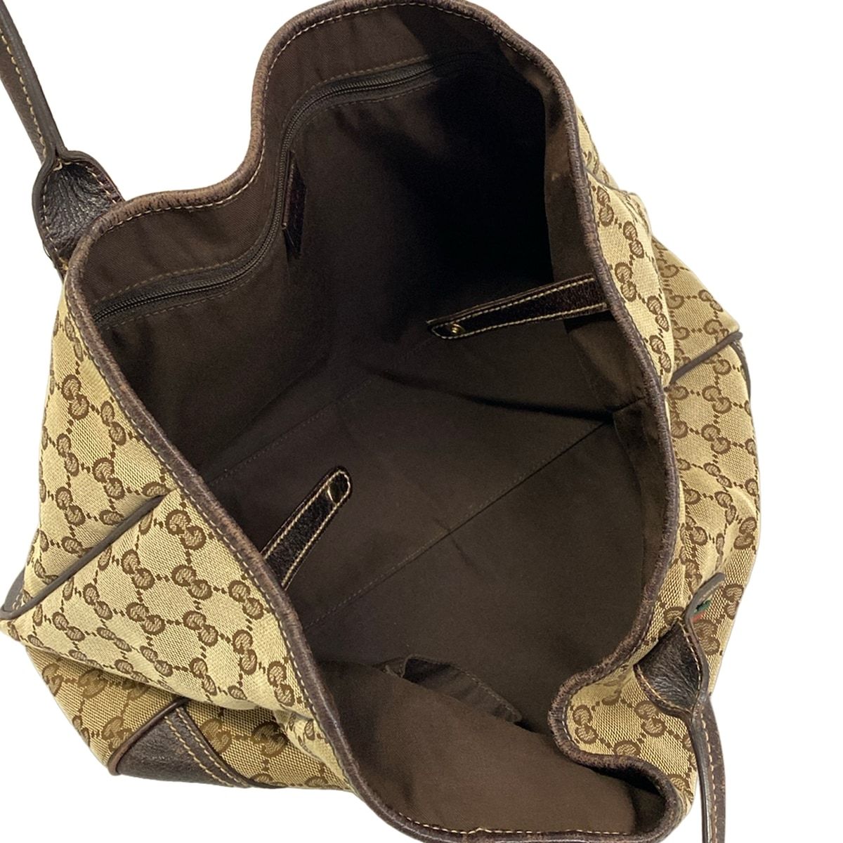 Gucci Tote Prince Beige Dark Brown Multi Leather — view 7