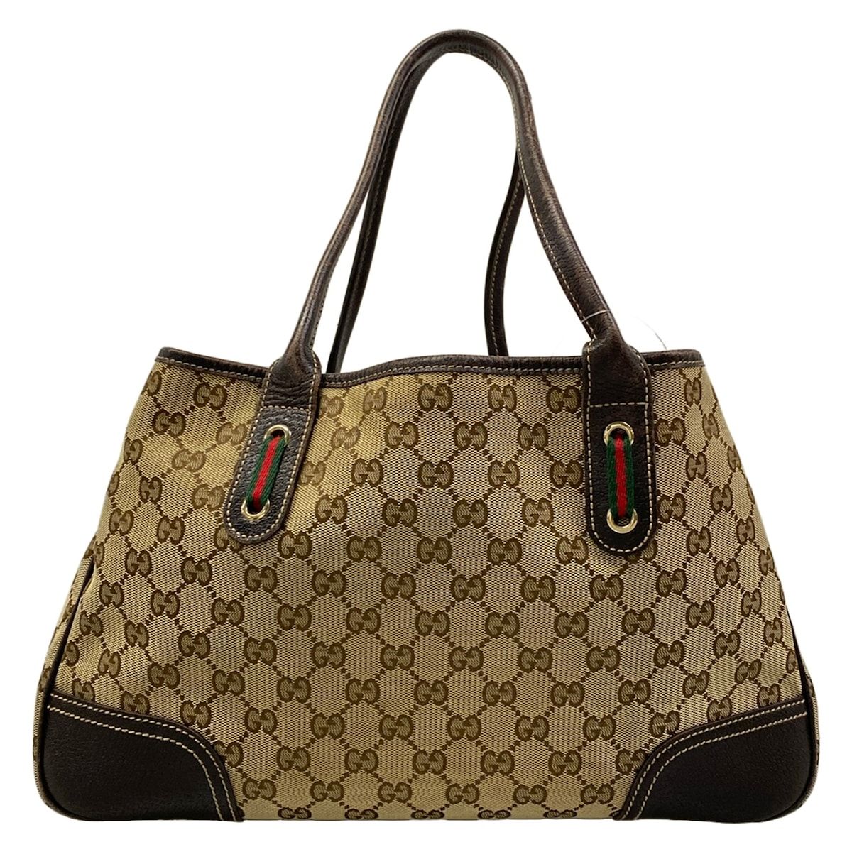 Gucci Tote Prince Beige Dark Brown Multi Leather — view 3