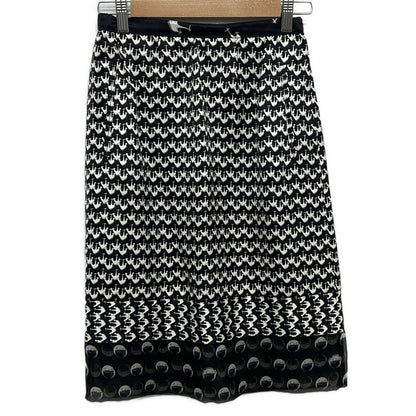 Louis Vuitton Skirt 34 S Black White Multi Knee Length Anchor