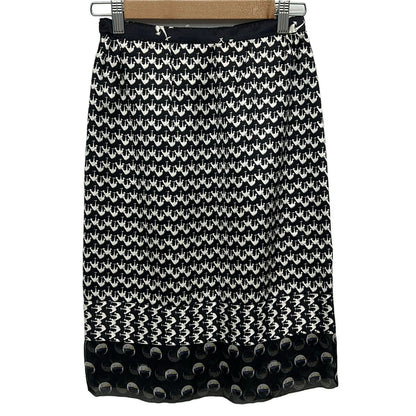 Louis Vuitton Skirt 34 S Black White Multi Knee Length Anchor — view 2