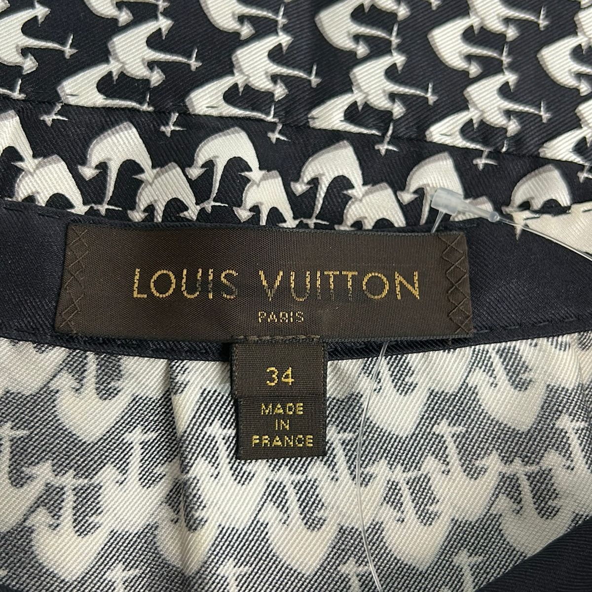 Louis Vuitton Skirt 34 S Black White Multi Knee Length Anchor — view 3