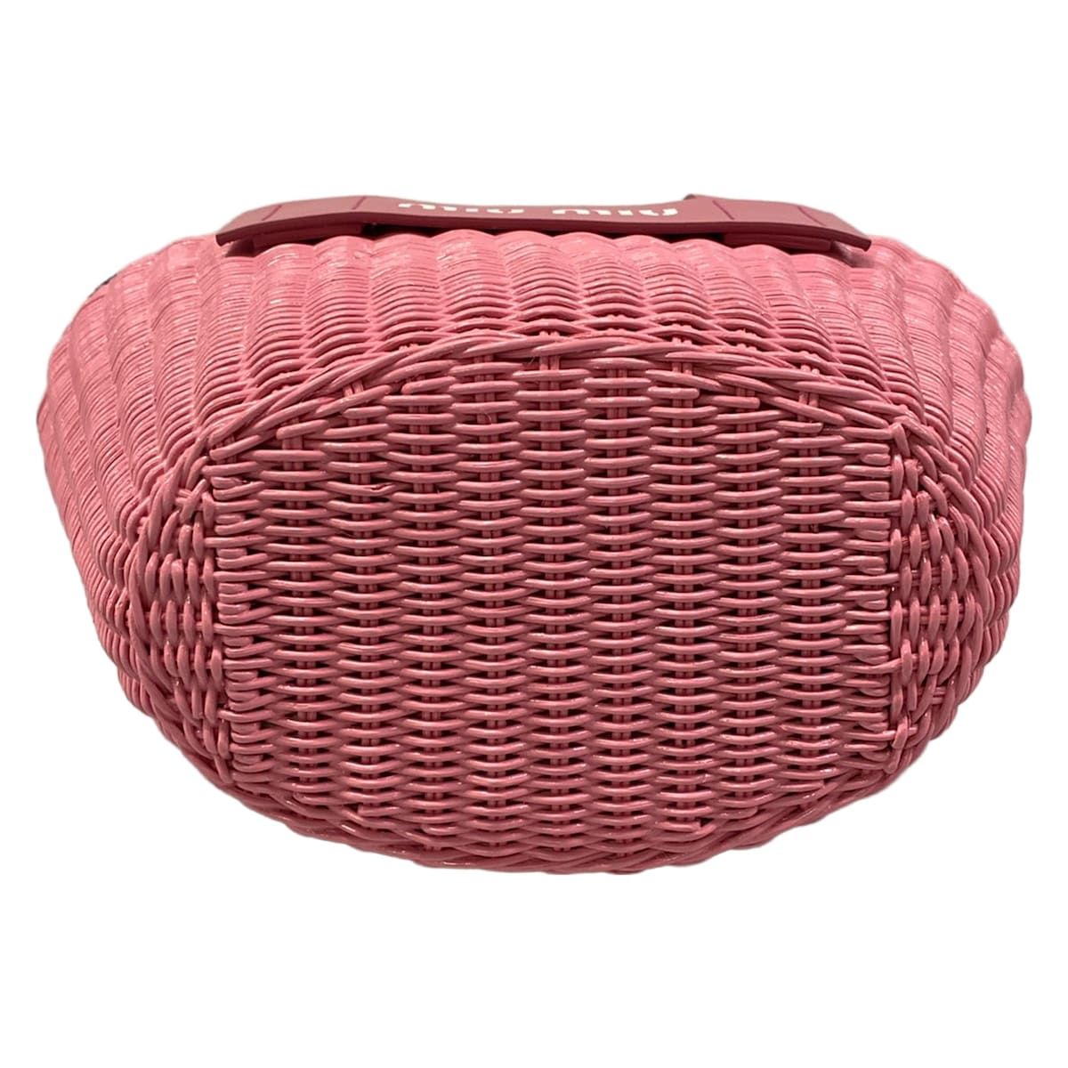 Miu Miu Handbag Pink Red Multi Basket Bag Floral Pattern — view 5
